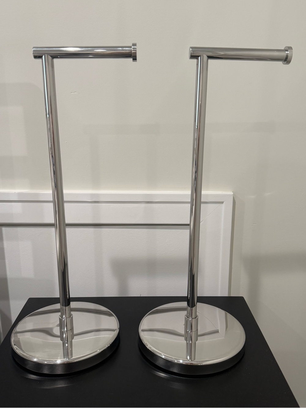 Freestanding Chrome Toilet Paper Holders - Set of 2